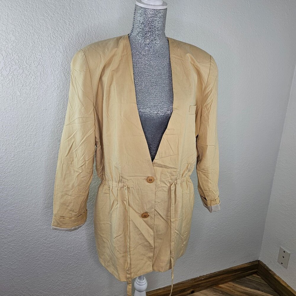 Numi 100% Silk Belted Blazer Jacket